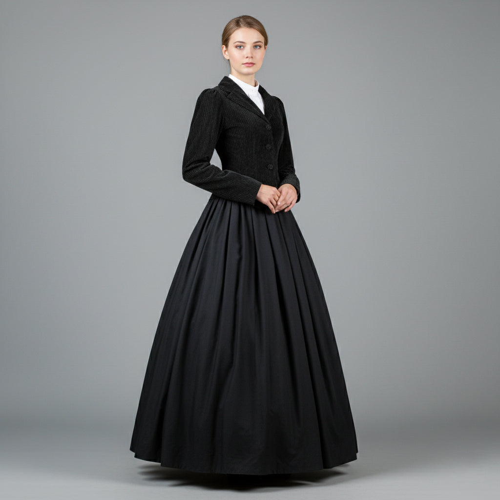 Dickensian Christmas Carol Governess Gown