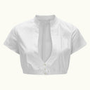Oktoberfest White Short Sleeve Dirndl Blouse - Retrorobe