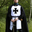 Túnica medieval templaria sin mangas