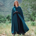 Medieval Hooded Straps Shawl Extended Cloak - Retrorobe