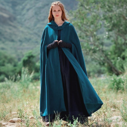 Vintage Elven Hooded Women's Cloak for Ranger Looks