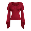 Renaissance Peasant Blouse with Square Neck Splice Sleeve - Retrorobe
