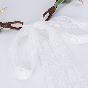 Coiffe de princesse en strass avec feuille de fée