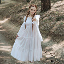 Renaissance Tiered Maxi Dress Off-Shoulder Pocket Dress