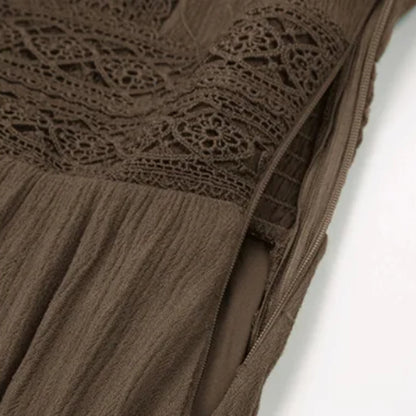 Renaissance Dress Embroidery Bell Sleeves A-Line Dress