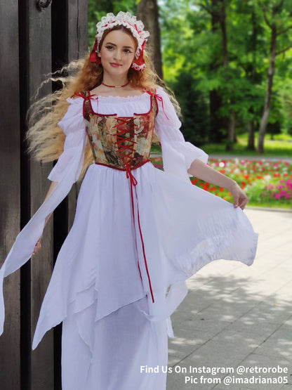 Renaissance Style Lace Design Corset Vest Bustier