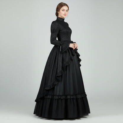 Stand Collar Lace Victorian Ball Gown