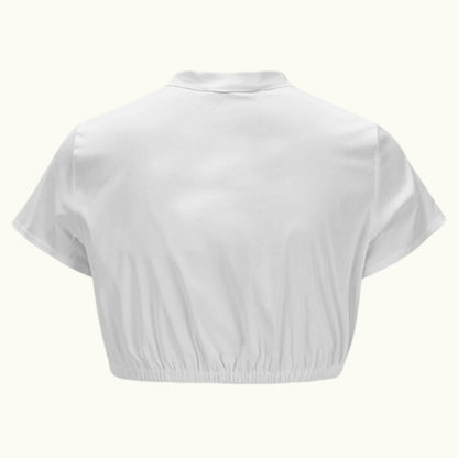 Oktoberfest White Short Sleeve Dirndl Blouse