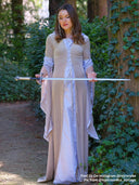 Irish Style Renaissance Dress with Hood Floor Length Design Plus Size - Retrorobe