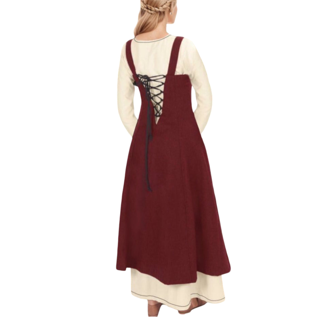 Medieval Apron Overdress Tunic Set Dress