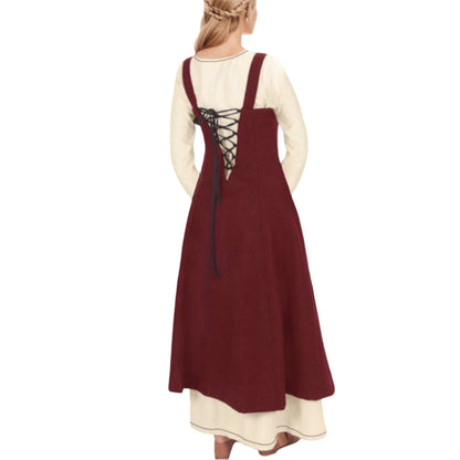Medieval Apron Overdress Tunic Set Dress
