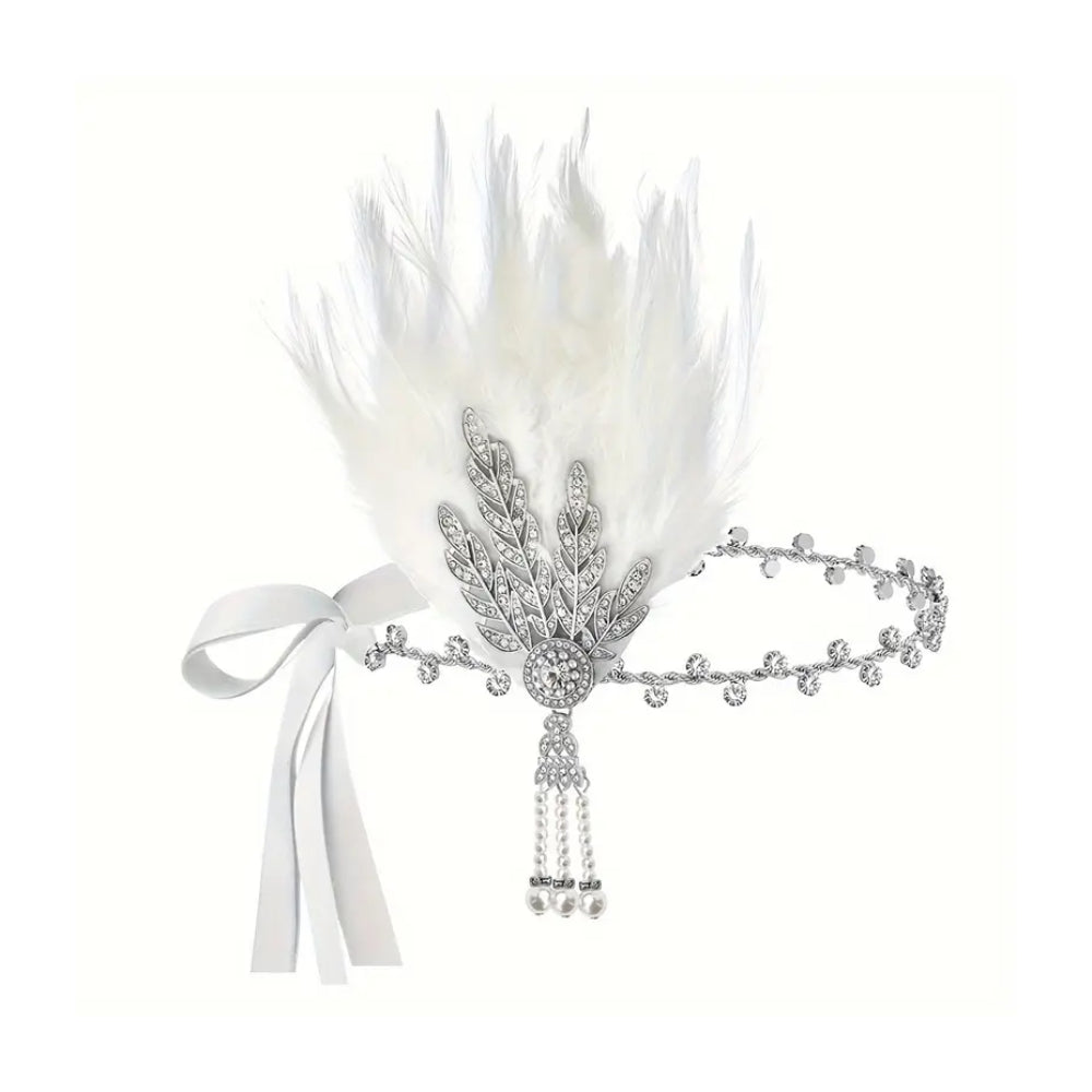 Roaring 20s Accessory Set with Feather Fan