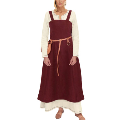 Medieval Apron Overdress Tunic Set Dress