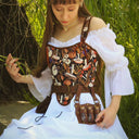 Renaissance Tie-Shoulder Corset U-Back - Retrorobe