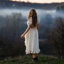 Ruffled Retro Style Women's Medieval Renaissance Dress - Retrorobe