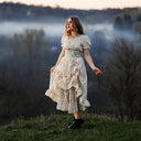 Ruffled Retro Style Women's Medieval Renaissance Dress - Retrorobe