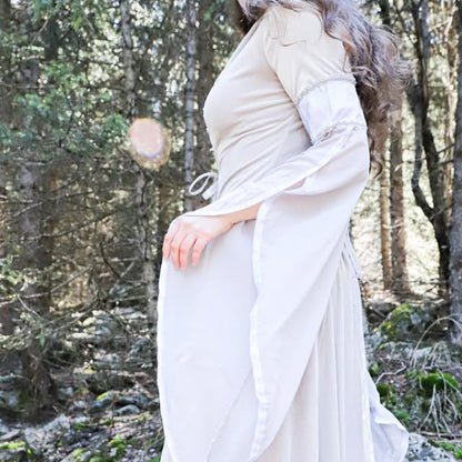 Irish Style Renaissance Dress with Hood Floor Length Design Plus Size
