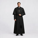 Men's Gothic Dark Cleric Robe 3-Piece Costume Set