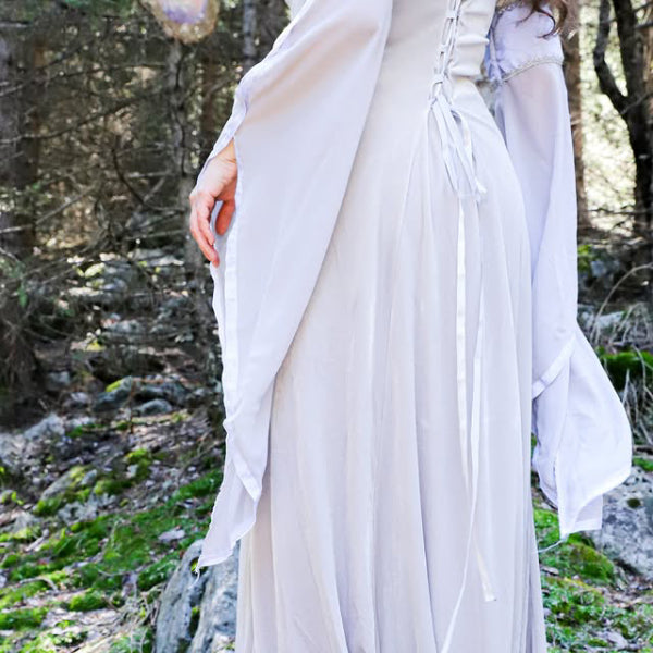 Irish Style Renaissance Dress with Hood Floor Length Design Plus Size
