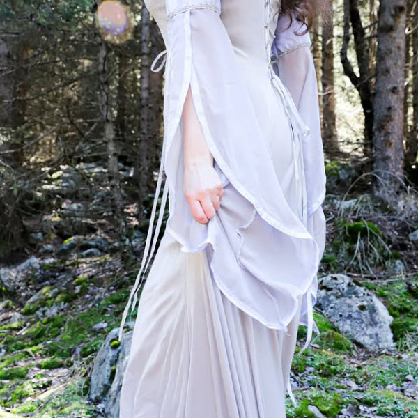 Irish Style Renaissance Dress with Hood Floor Length Design Plus Size