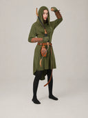 Women's Olive Green Hooded Elf Ranger LARP Costume Set