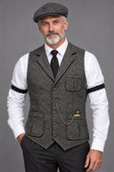 Men's Grey 1920s Heritage Gentleman 7-Piece Set