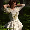 Rococo Style Corset Vest Bustie with Tulle Straps - Retrorobe