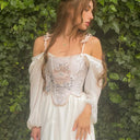 Fairycore Style Embroidered Floral Corset - Retrorobe