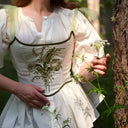Rococo Style Corset Vest Bustie with Tulle Straps - Retrorobe