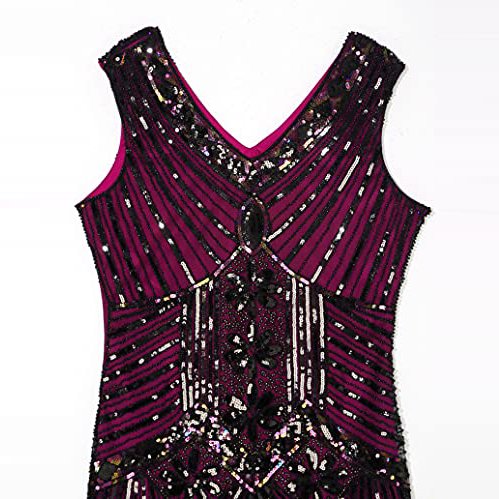 Fuschia Flapper Dress with Accessories Set