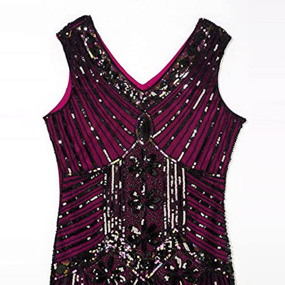 Fuschia Flapper Dress with Accessories Set