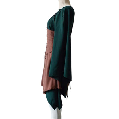 Irish Style Medieval Women's U-Neck Archery Cocktail Dress