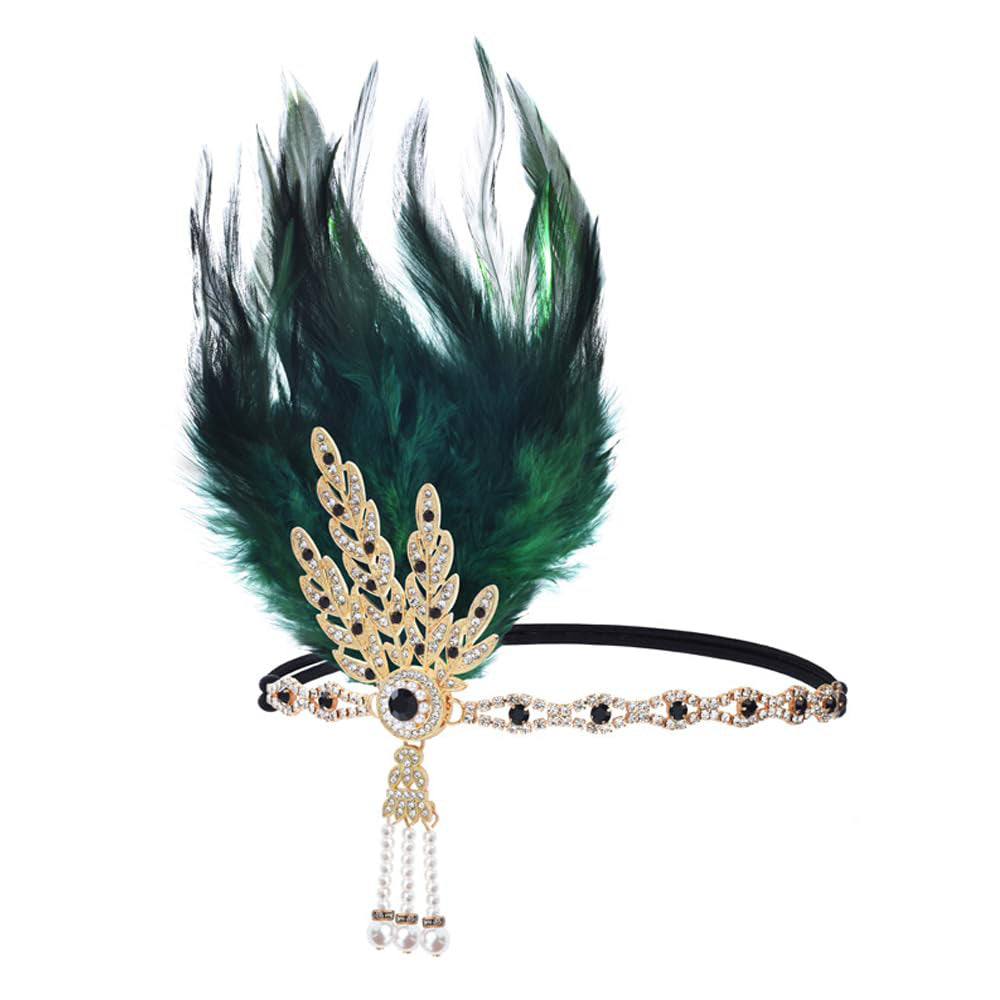 Roaring 20s Accessory Set with Feather Fan
