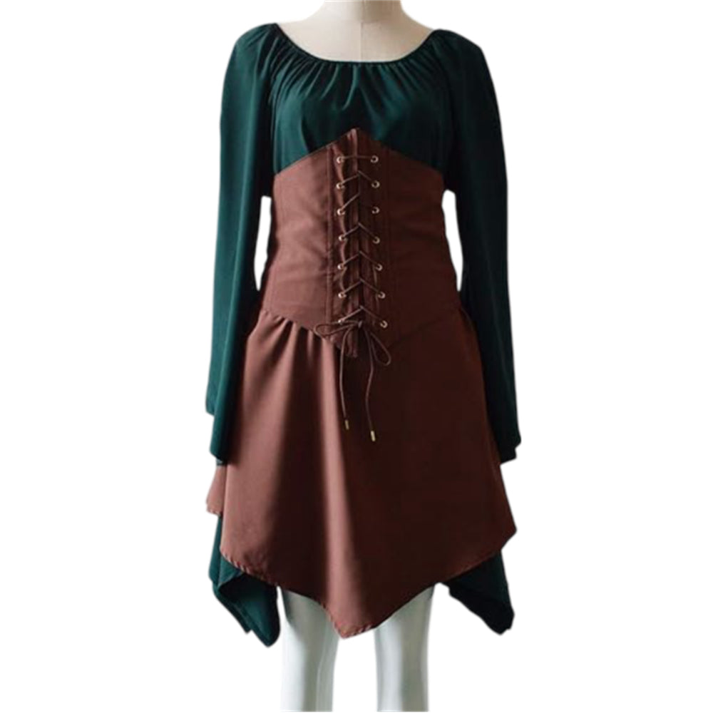 Irish Style Medieval Women's U-Neck Archery Cocktail Dress