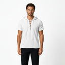 Camicia medievale con cappuccio da uomo