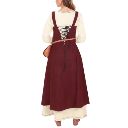 Medieval Apron Overdress Tunic Set Dress