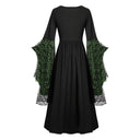 Gothic Halloween Bat Sleeve Irregular Dress - Retrorobe
