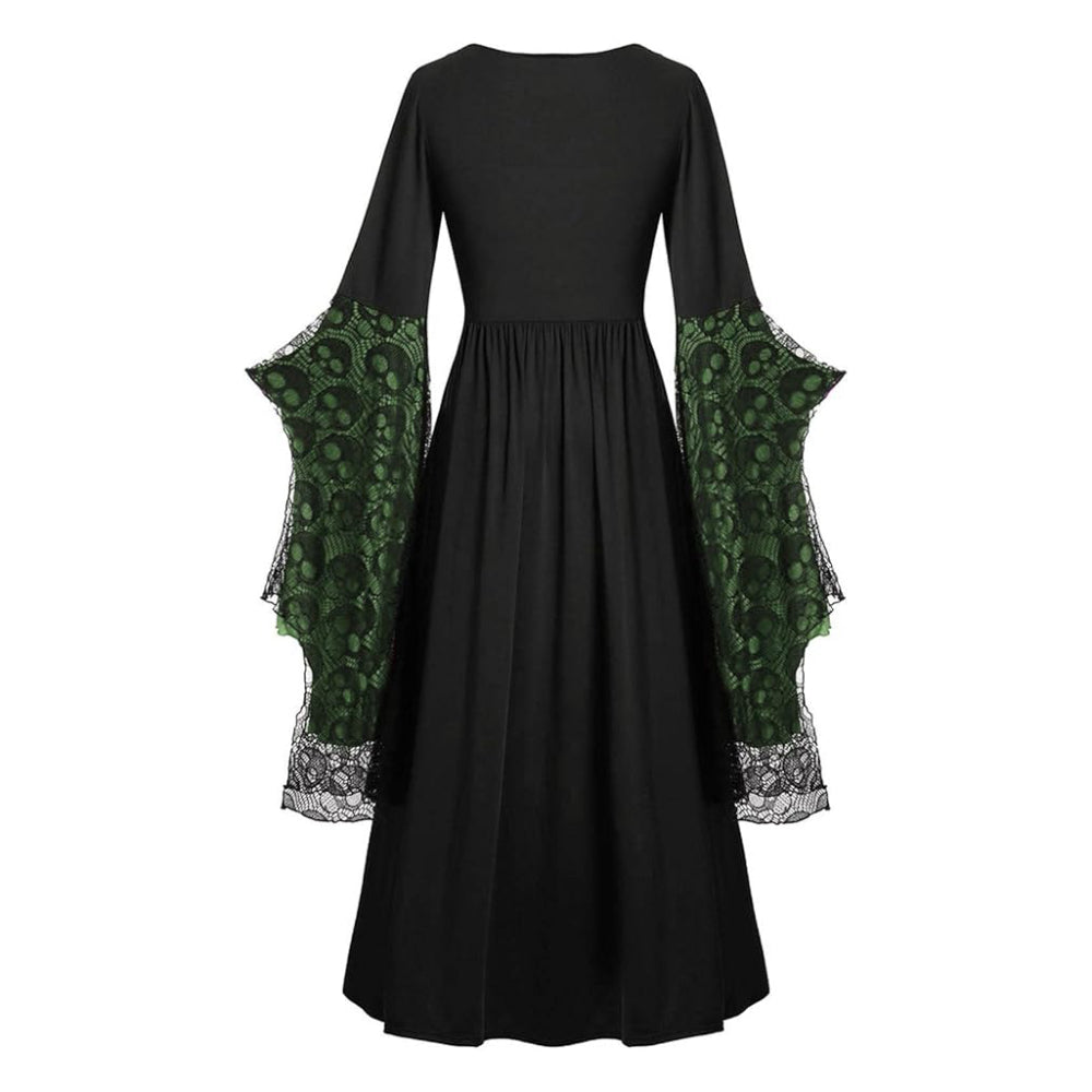 Gothic Halloween Bat Sleeve Irregular Dress