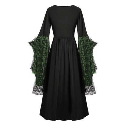 Gothic Halloween Bat Sleeve Irregular Dress