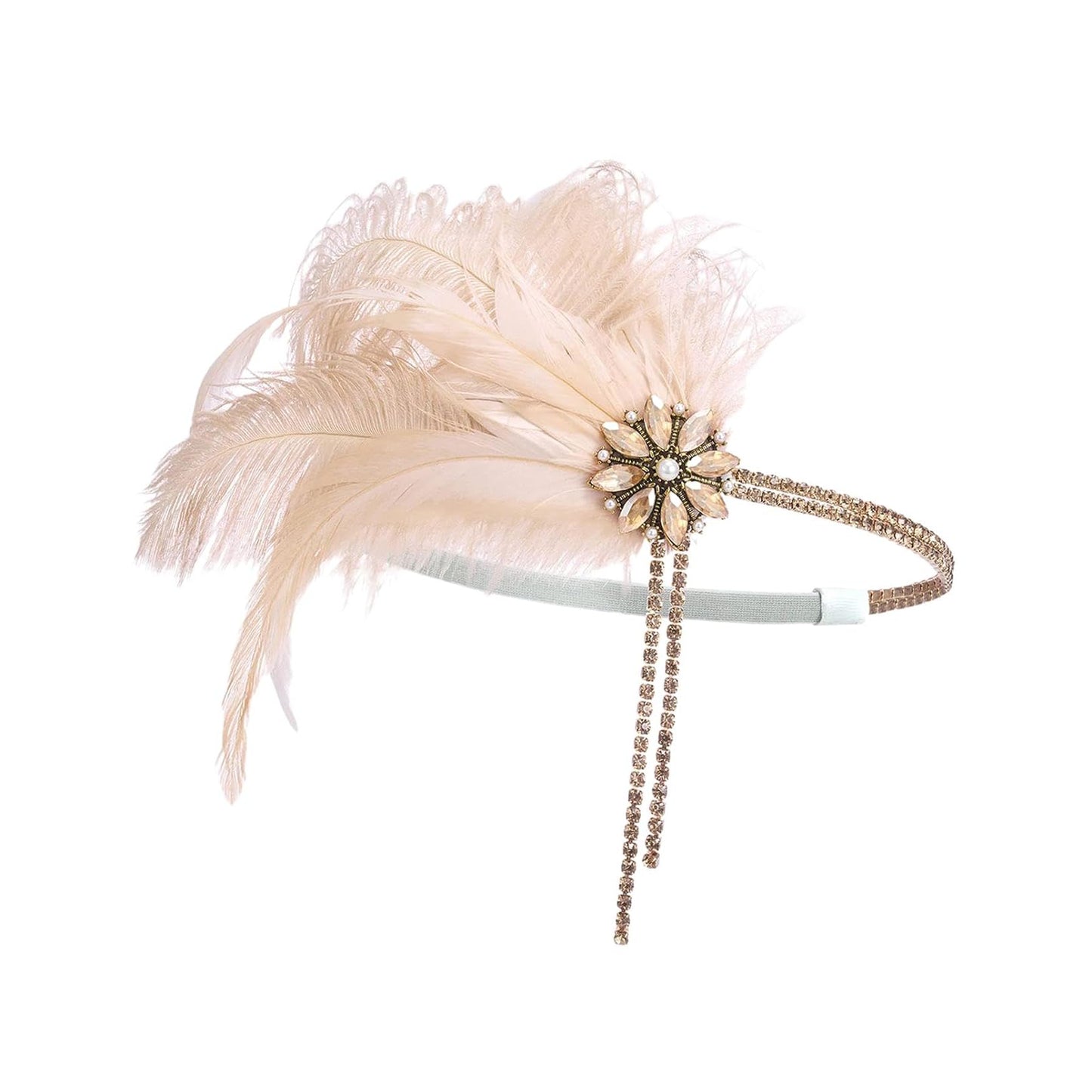 5Pcs 1920s Champagne Flapper Accessory Set
