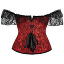 Victorian Corset Gothic Satin Lace Bustier - Retrorobe