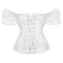 Victorian Corset Gothic Satin Lace Bustier - Retrorobe