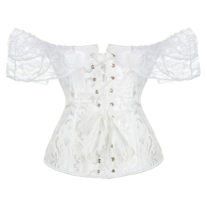 Victorian Corset Gothic Satin Lace Bustier