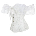 Victorian Corset Gothic Satin Lace Bustier - Retrorobe