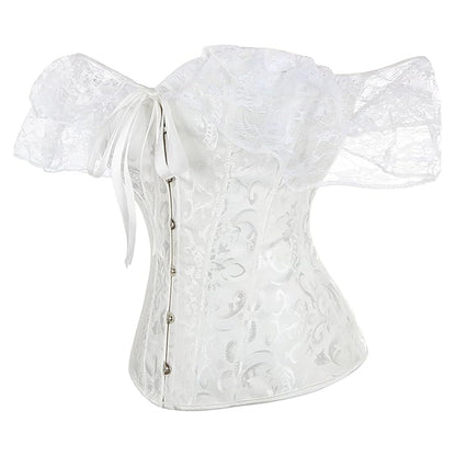 Victorian Corset Gothic Satin Lace Bustier