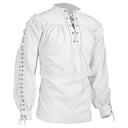 Pirate Style Lace-up Shirt - Retrorobe
