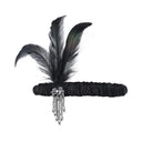 Ensemble d'accessoires Années Folles avec éventail en plumes