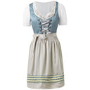 Oktoberfest 3-Piece Lace-up Dirndl with Apron & Blouse - Retrorobe