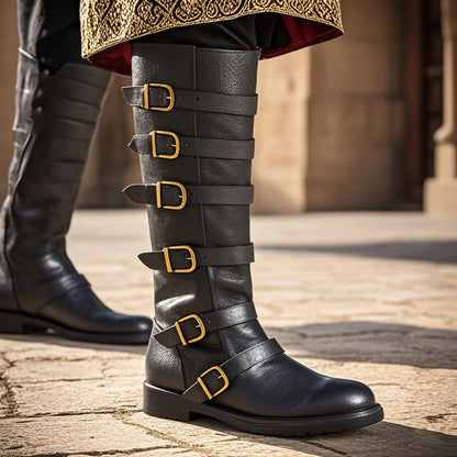 Medieval Renaissance Style Flat Jazz Boots for Knight Look