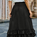 Gothic Adjustable Elastic Waist Ruffle Cake Maxi Skirt - Retrorobe